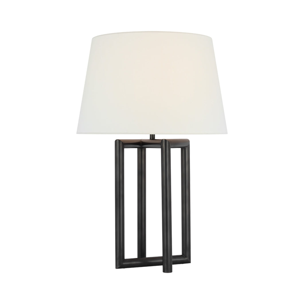 Concorde Table Lamp in Antique-Burnished Brass.