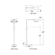 Load image into Gallery viewer, Copse Floor Lamp - line drawing.
