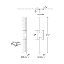 Load image into Gallery viewer, Covet LED Bath Wall Light - line drawing.
