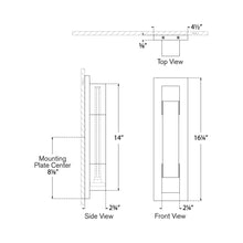 Load image into Gallery viewer, Covet LED Bracketed Bath Wall Light - line drawing.
