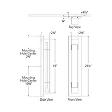 Load image into Gallery viewer, Covet LED Bracketed Bath Wall Light - line drawing.
