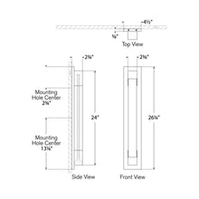 Load image into Gallery viewer, Covet LED Bracketed Bath Wall Light - line drawing.
