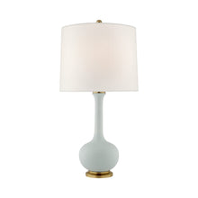 Load image into Gallery viewer, Coy Table Lamp in Matte Sky Blue.
