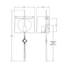 Load image into Gallery viewer, Cranston Wall Light - line drawing.

