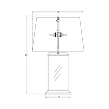 Load image into Gallery viewer, Crescent Table Lamp - line drawing.
