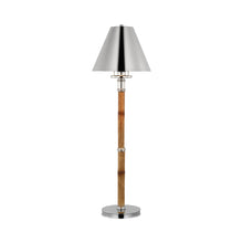 Load image into Gallery viewer, Dalfern Table Lamp in Waxed Bamboo/Polished Nickel (Polished Nickel).

