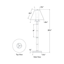 Load image into Gallery viewer, Dalfern Table Lamp - line drawing.

