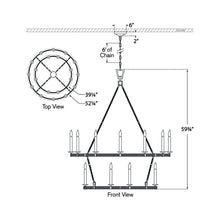 Load image into Gallery viewer, Darlana Chandelier - line drawing.
