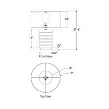 Load image into Gallery viewer, Diski Table Lamp - line drawing.
