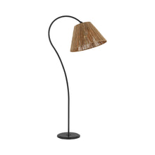 Load image into Gallery viewer, Dume Floor Lamp in Aged Iron (Natural Abaca).
