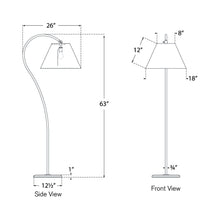 Load image into Gallery viewer, Dume Floor Lamp - line drawing.
