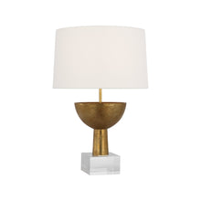 Load image into Gallery viewer, Eadan Table Lamp in Museum Brass (17.5-Inch).
