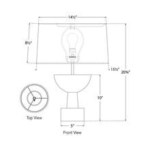 Load image into Gallery viewer, Eadan Table Lamp - line drawing.
