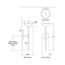 Load image into Gallery viewer, Eleanor Wall Light - line drawing.
