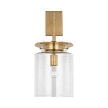 Load image into Gallery viewer, Elias Wall Light in Antique-Burnished Brass (Clear Glass).
