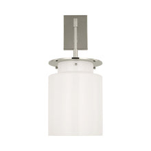 Load image into Gallery viewer, Elias Wall Light in Polished Nickel (White Glass).
