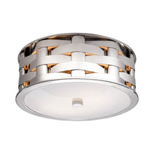 Load image into Gallery viewer, Ella Flush Mount Ceiling Light in Polished Nickel.

