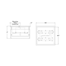 Load image into Gallery viewer, Ellis LED Flush Mount Ceiling Light - line drawing.
