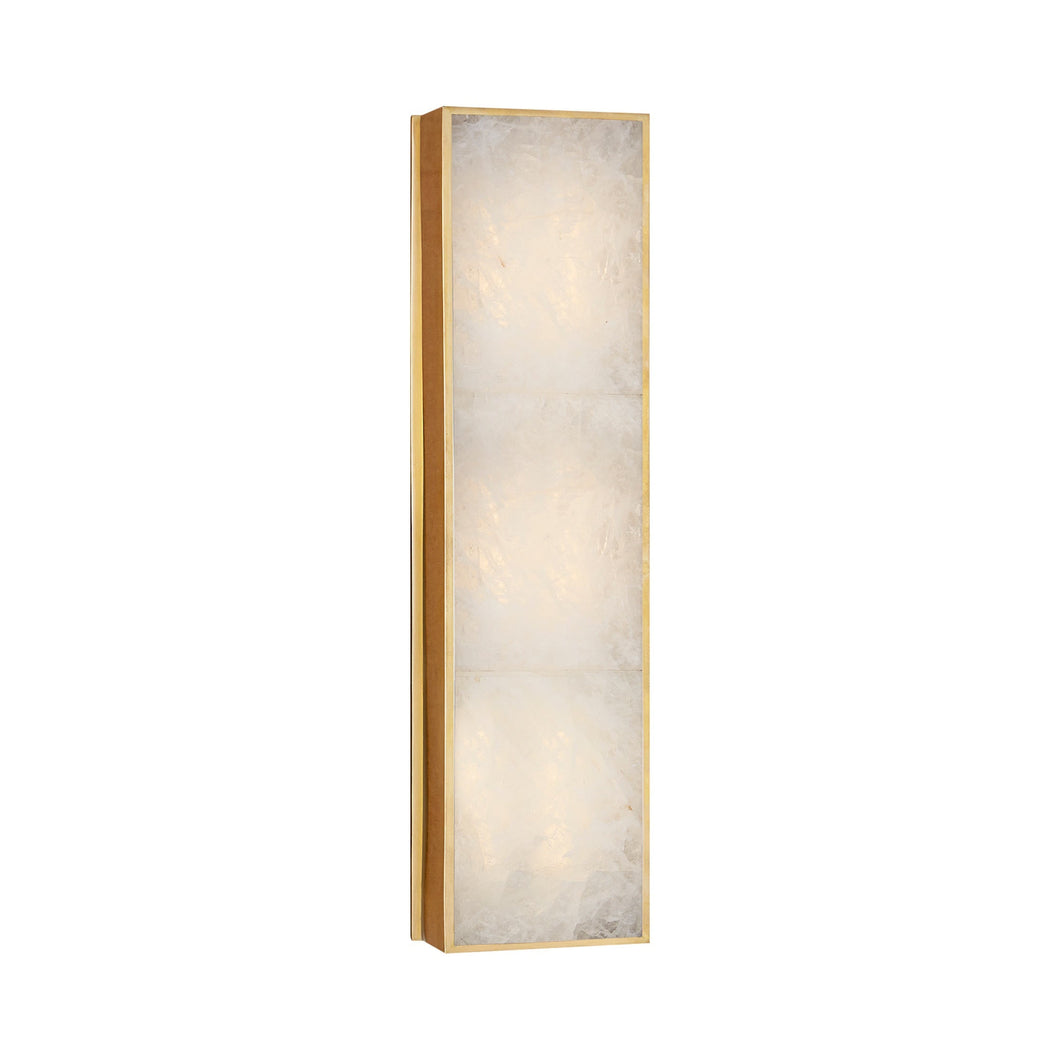 Ellis LED Wall Light in Natural Brass.