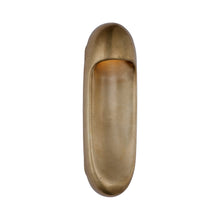 Load image into Gallery viewer, Esculpa Outdoor LED Wall Light in Museum Brass.
