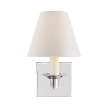 Load image into Gallery viewer, Evans Wall Light in Polished Nickel (1-Light/Square).
