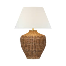 Load image into Gallery viewer, Evie Table Lamp in Natural Wicker.
