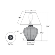 Load image into Gallery viewer, Evie Table Lamp - line drawing.
