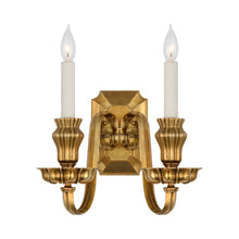 Load image into Gallery viewer, Falaise Wall Light in Natural Brass (2-Light).
