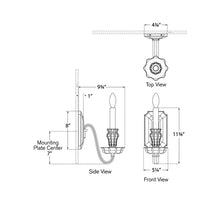 Load image into Gallery viewer, Falaise Wall Light - line drawing.
