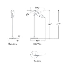 Load image into Gallery viewer, Flore Table Lamp - line drawing.
