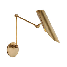 Load image into Gallery viewer, Flore Wall Light in Soft Brass.
