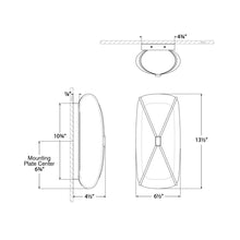 Load image into Gallery viewer, Fondant LED Linear Bath Wall Light - line drawing.
