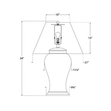 Load image into Gallery viewer, Gable Table Lamp - line drawing.
