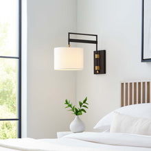 Load image into Gallery viewer, Gael Wall Light in Detail in bedroom.
