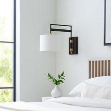 Load image into Gallery viewer, Gael Wall Light in Detail in bedroom.
