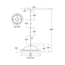 Load image into Gallery viewer, Garland LED Chandelier - line drawing.
