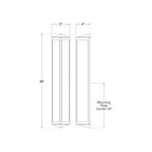 Load image into Gallery viewer, Geneva Bath Wall Light - line drawing.
