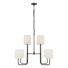 Load image into Gallery viewer, Go Lightly Chandelier in Bronze/Linen(Extra Large).
