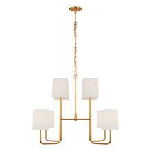 Load image into Gallery viewer, Go Lightly Chandelier in Gild/Linen(Extra Large).
