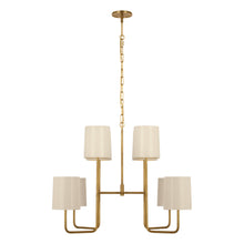 Load image into Gallery viewer, Go Lightly Chandelier in Soft Brass/China White(Extra Large).
