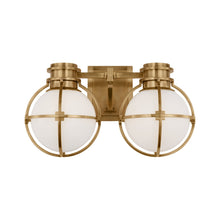 Load image into Gallery viewer, Gracie Bath Wall Light in Antique-Burnished Brass (2-Light).
