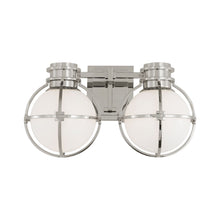 Load image into Gallery viewer, Gracie Bath Wall Light in Polished Nickel (2-Light).
