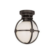 Load image into Gallery viewer, Gracie Globe LED Flush Mount Ceiling Light in Bronze/White(Small).
