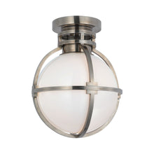 Load image into Gallery viewer, Gracie Globe LED Flush Mount Ceiling Light in Antique Nickel/White(Large).
