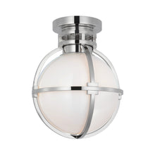 Load image into Gallery viewer, Gracie Globe LED Flush Mount Ceiling Light in Polished Nickel/White(Large).
