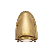 Load image into Gallery viewer, Grant Outdoor Wall Light in Natural Brass (Small).
