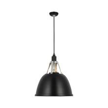 Load image into Gallery viewer, Gunner Pendant Light in Black/Polished Aluminum (18-Inch).
