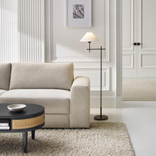 Load image into Gallery viewer, Hackney Bridge Arm Floor Lamp in living room.

