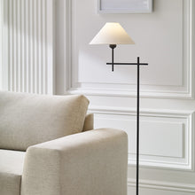 Load image into Gallery viewer, Hackney Bridge Arm Floor Lamp in living room.
