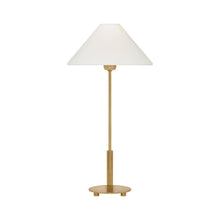 Load image into Gallery viewer, Hackney LED Table Lamp in Hand-Rubbed Antique Brass.
